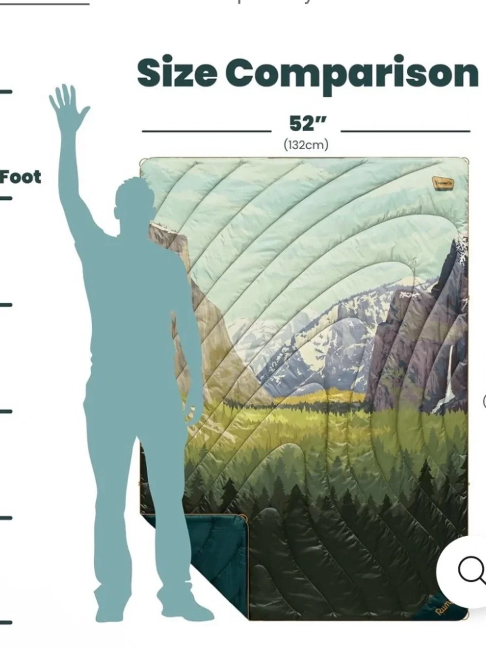Rump| National Parks Puffy Blanket from Free People , 52” X 75”, Yosemite
